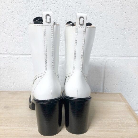Womens Marc Jacobs White Ryder Lace Up White Boot Size 35 US 5 - Picture 3 of 13